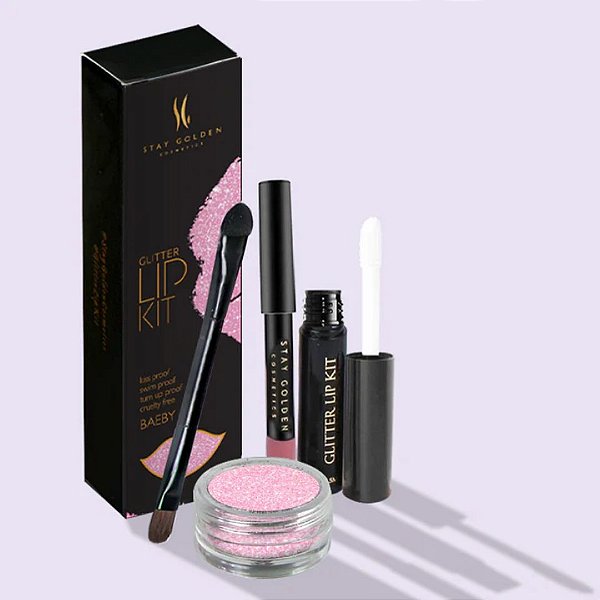 Stay Golden Cosmetics BAEBY GLITTER LIP KIT | Kit de Glitter para os Lábios