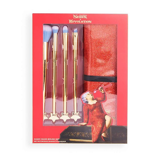 Kit de Pincéis Revolution Shrek x I Heart Revolution Fairy Godmother Magic Wand Brush Set