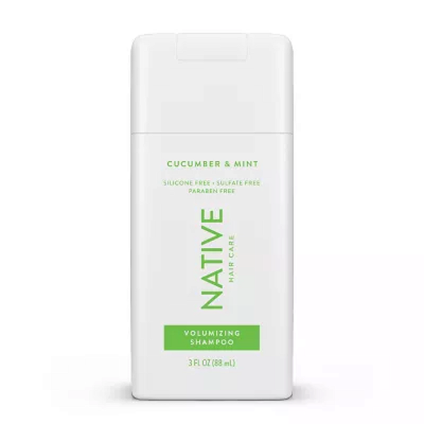 Mini Shampoo Native Travel Size Vegan Cucumber & Mint Natural Volume Shampoo 88ml