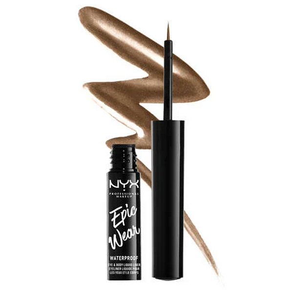 Delineador Metálico Nyx Epic Wear Metallic Liquid Liner | Cor: Brown Metal