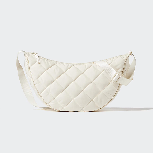 Bolsa Uniqlo Round Shoulder Bag Quilted | Cor: 01 Off White
