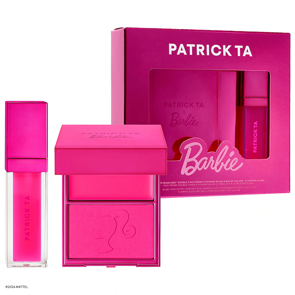 Kit Blush e Gloss Patrick Ta x Barbie™ Blush Duo and Lip Plumper Set | EDIÇÃO LIMITADA