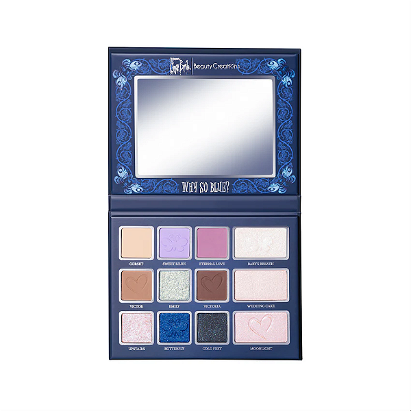 Paleta de Sombras Beauty Creations X Tim Burton's Corpse Bride"Why So Blue?" Multi-Use Palette | Edição Limitada
