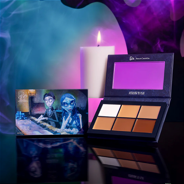 Paleta de Contorno Beauty Creations X Tim Burton's Corpse Bride "According To Plan" Cream Contour Palette | Edição Limitada