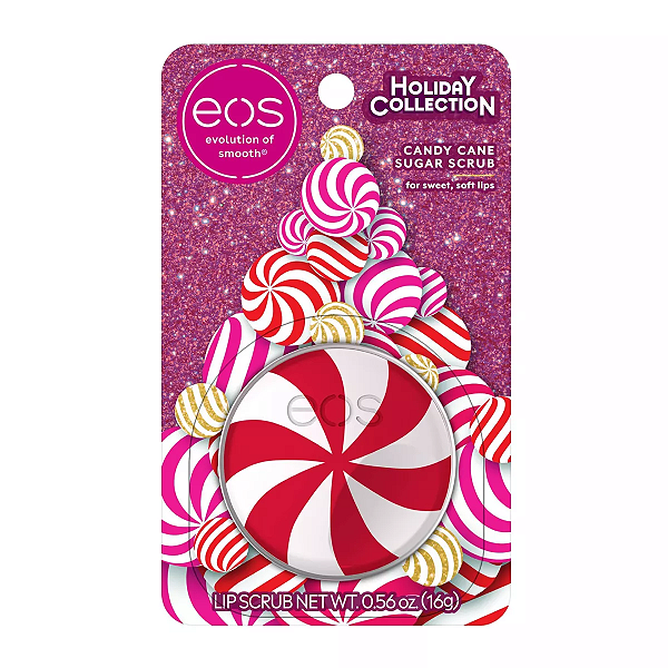 Esfoliante Labial Eos Holiday Candy Cane Lip Sugar Scrub | 16G
