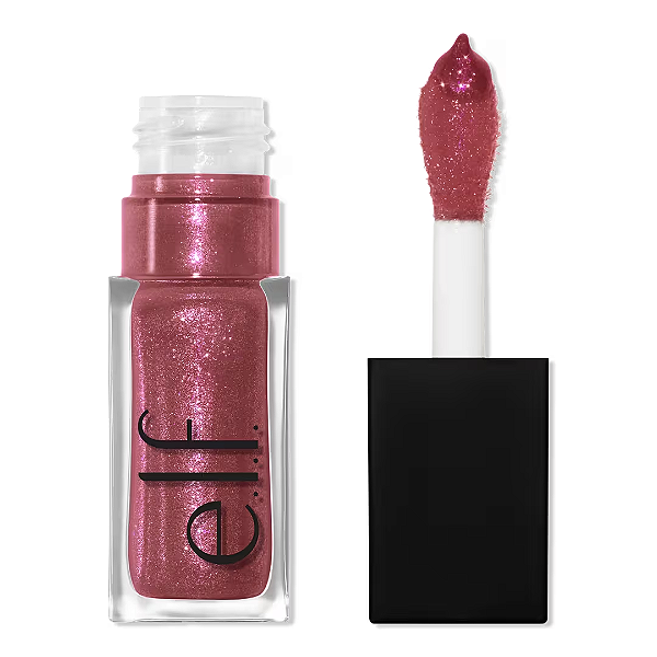 Gloss Labial com Glitter E.l.f Glow Reviver Lip Oil Glimmer | Cor: Divine Wine