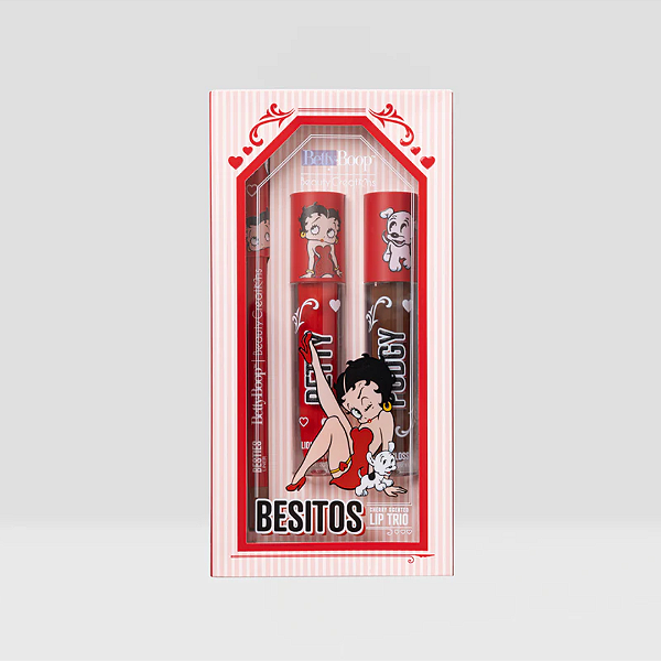 Trio Labial Beauty Creations Betty Boop "Besitos" Lip Trio