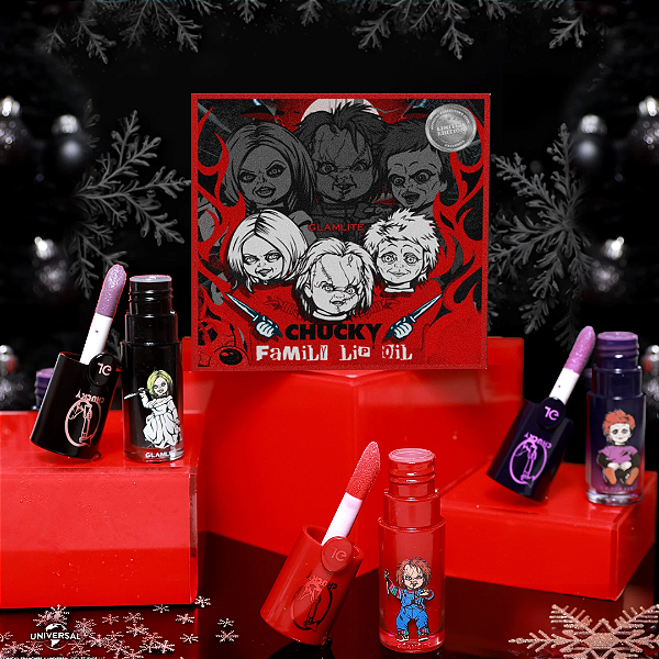 Trio de Lip Oil Glamlite X Chucky "Family Lip Oil" Set