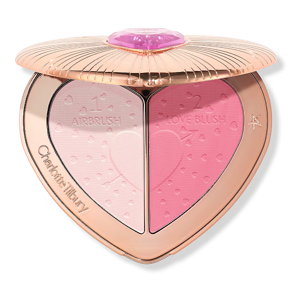 Duo de Blush Charlotte Tilbury Pillow Talk Beauty Soulmates Brighten & Blush Powder Palette | Cor: Pillow Talk Flawless Pink