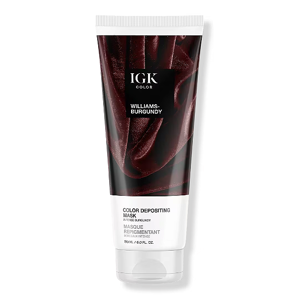 Máscara Repositora de Cor Igk Color Depositing Conditioning Hair Mask | Cor: Williams Burgundy - 180ML