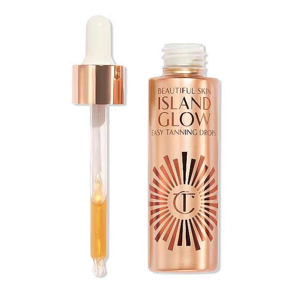 Bronzeador Facial Charlotte Tilbury Beautiful Skin Island Glow Easy Tanning Drops | Cor: Tan To Deep