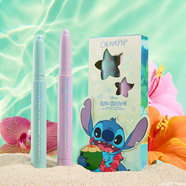 Duo de Sombras em Stick Colourpop Disney Lilo & Stitch Cute and Feisty Shadow Stix Duo | Cor: Alien Vibes e He’s All Yours - Lilo e Stitch