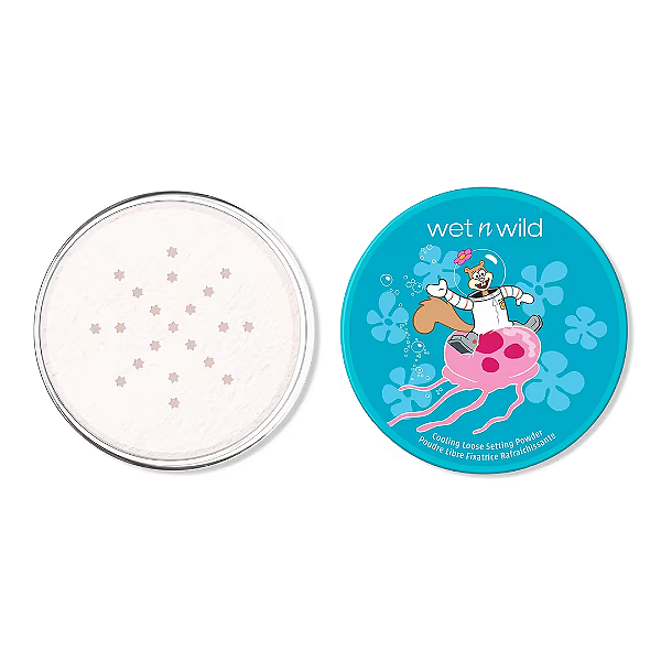 Pó solto fixador Bob Esponja Wet N Wild SpongeBob SquarePants Seas The Day Cooling Setting Powder