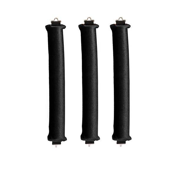 Modelador de Cachos Overnight Blowout Classic 3 Set Velvet Rod | Cor: Preto