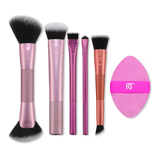 Kit de Pincéis Real Techniques Big Blends Energy Brush + Dual-Sided Puff Set