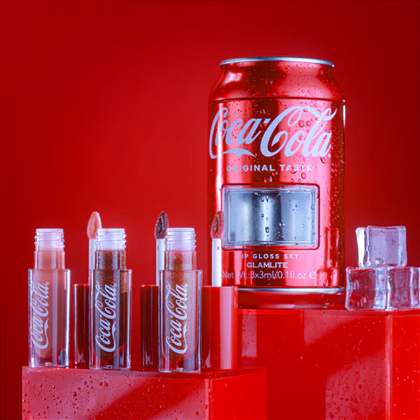 Trio de Gloss Glamlite Coca-Cola x Glamlite Original Lip Gloss Set | Coca-Cola