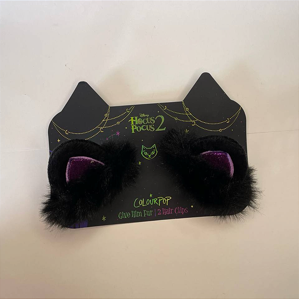 Clipes de Cabelo Colourpop Hocus Pocus 2 Give Him Fur (Sem caixa,um pedacinho do gliter faltando)