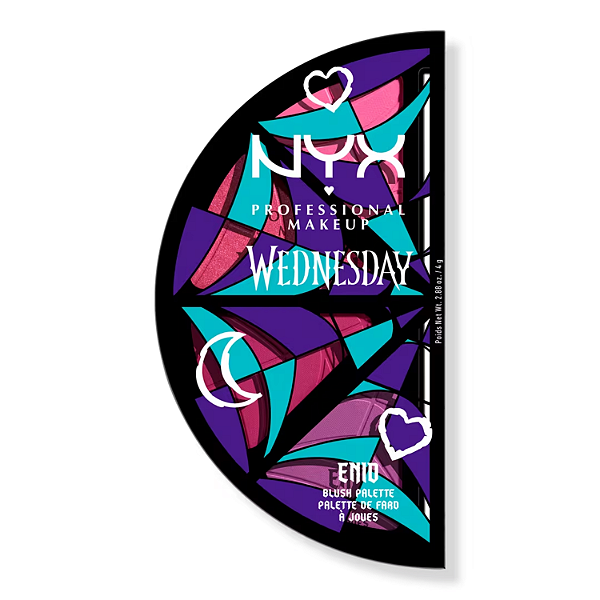 Paleta de Blush Nyx x Wednesday Stained Glass Blush Palette | EDIÇÃO LIMITADA