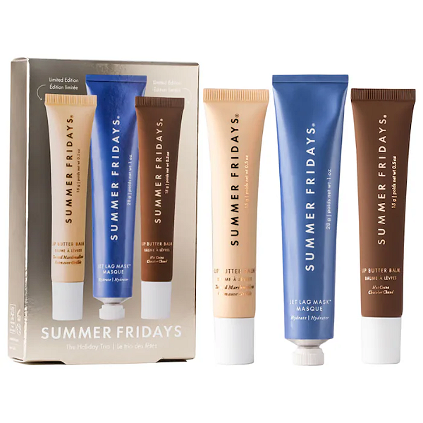 Kit Summer Fridays The Holiday Trio Set with Lip Butter Balm in Hot Cocoa & Toasted Marshmallow | EDIÇÃO LIMITADA