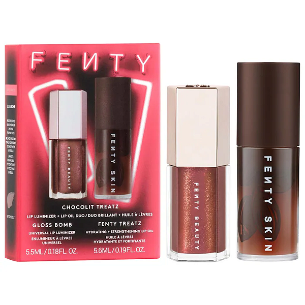 Mini Kit Labial Fenty Beauty Chocolit Treatz Lip Luminizer + Lip Oil Duo | EDIÇÃO LIMITADA