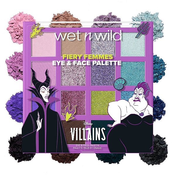 Paleta de Sombras Wet N Wild x Disney Villains Fiery Femmes Eye and Face Palette | Beautiful Destroyer