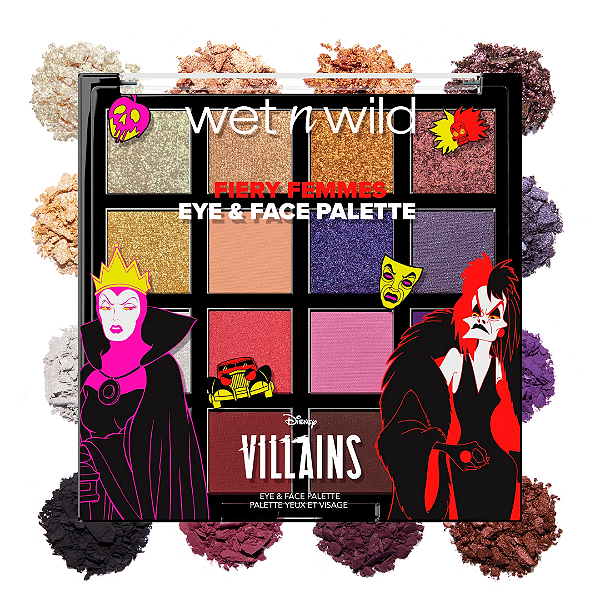 Paleta de Sombras Wet N Wild x Disney Villains Fiery Femmes Eye & Face Palette | Cor: Unleashed
