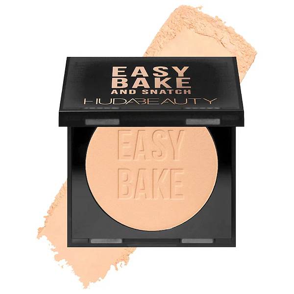 Pó Compacto Huda Beauty Easy Bake and Snatch Pressed Talc-Free Brightening and Setting Powder | Cor: Peach Pie
