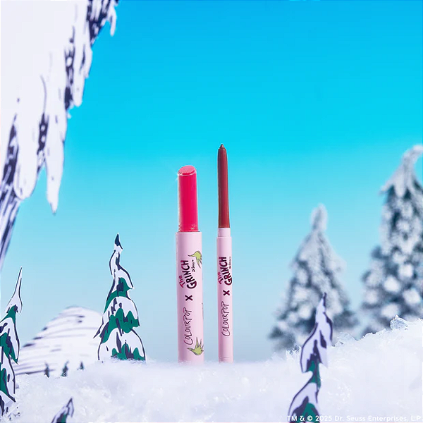 Kit Labial Colourpop Grinch So Juicy Gloss and Liner Set | Cor: Berry Grinchy