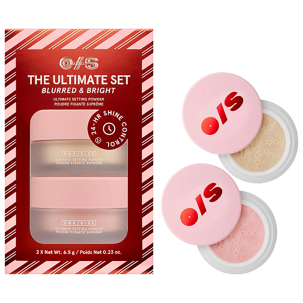 Mini Duo de Pó ONE/SIZE Ultimate Blurring Setting Powder Blurred & Bright Travel Duo | Cor: Transluscent/Ultra Pink