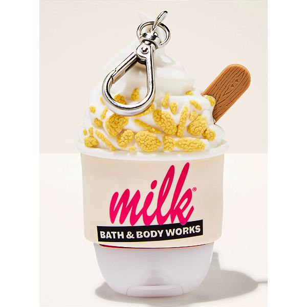 Suporte para Higienizador Bath and Body Works "PocketBac Holder" Milk Bar Corn Flake Soft Serve