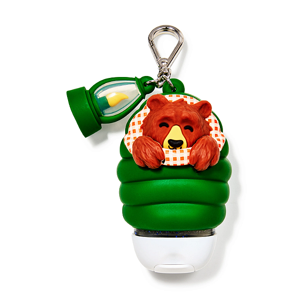 Suporte para Higienizador Bath and Body Works " PocketBac Holder " Light-up Sleeping Bag Bear