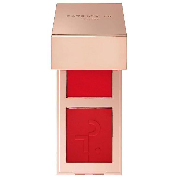 Mini Duo de Blush Patrick Ta Major Headlines Double-Take Crème & Powder Blush Duo | Cor: She Left Me On Red