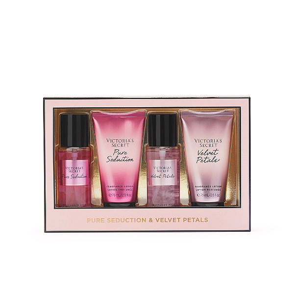Kit Presenteável Mini Victoria's Secret Pure Seduction & Velvet Petals Travel Size Gift Set