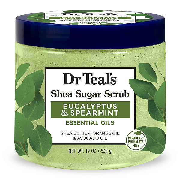 Esfoliante Corporal Dr Teal's Shea Sugar Body Scrub with Essential Oils 538g | Eucalyptus & Spearmint
