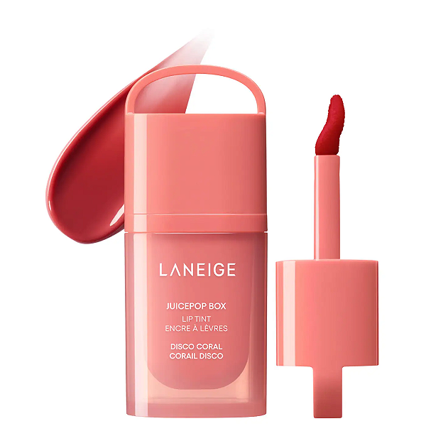 Lip Oil Laneige JuicePop Box Lip Oil Stain 12HR Hydrating Tint | Cor: Disco Coral