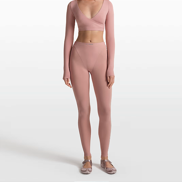 Calça Painel em V NikeSKIMS Weightless Layers Women's High-Waisted V-Panel Leggings - XL | Cor: Rosa