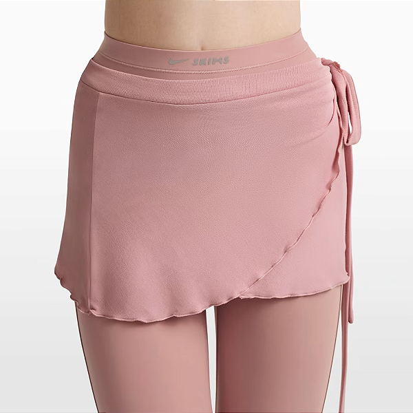 Saia Envelope NikeSKIMS Stretch Knit Women's Wrap Skirt | Cor: Rosa | TM G