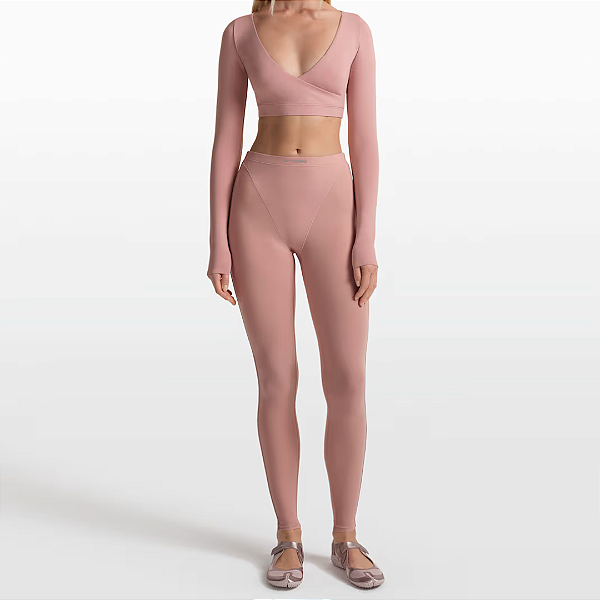 Calça Painel em V NikeSKIMS Weightless Layers Women's High-Waisted V-Panel Leggings - L | Cor: Rosa