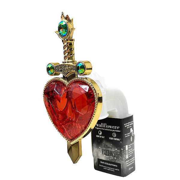 Aparelho Plug de Tomada Bath and Body Works Disney Villains Collection Evil Queen Pierced Heart Wallflowers Scent Control Nightlight Fragrance