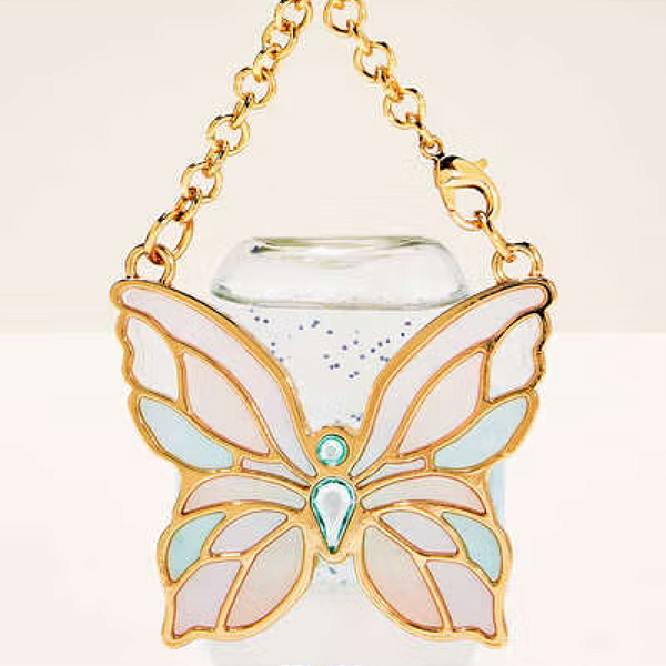Suporte para Higienizador Bath and Body Works "PocketBac Holder" Stained Glass Butterfly