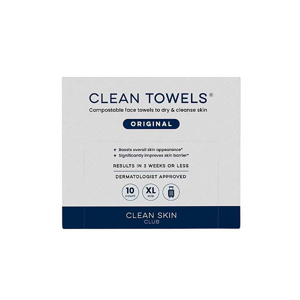 Toalha Facial Clean Skin Club Travel Disposable Face Towel for Improved Skin | XL - 10ct
