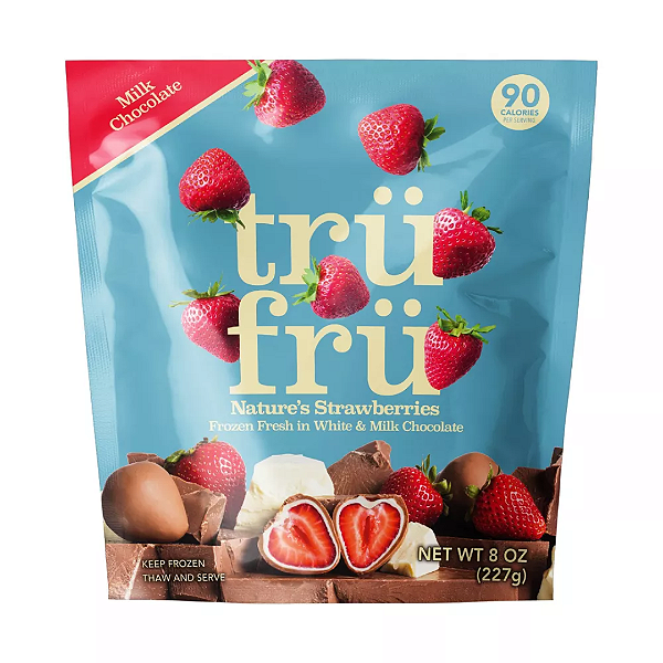 Tru Fru White and Milk Chocolate Frozen Strawberries 227g