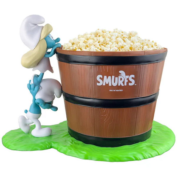 Balde de Pipoca Cinemark Smurfs Barrel Popcorn Bucket