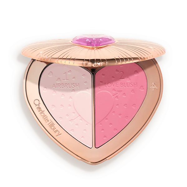 Duo Blush e Iluminador Charlotte Tilbury Pillow Talk Beauty Soulmates Palette | Cor: Flawless Pink