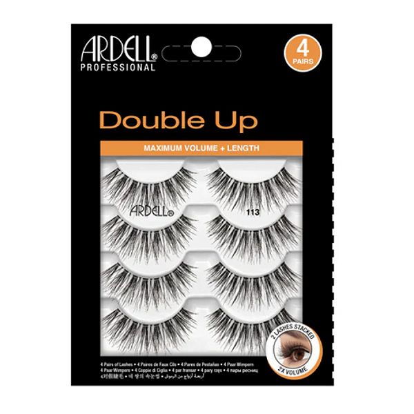 Cílios Postiços Ardell Professional Double Up Wispies, 113, 4-Pack