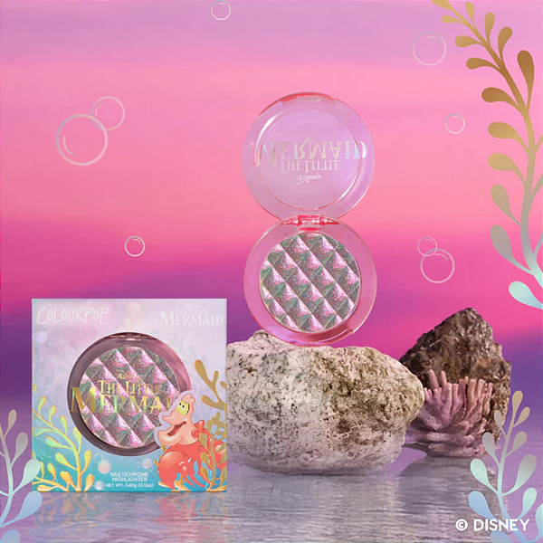 Iluminador Colourpop The Little Mermaid Multichrome Highlighter | Cor: Soft Shell | A Pequena Sereia EDIÇÃO LIMITADA