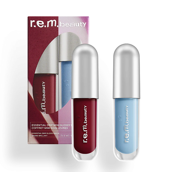 Mini Duo de Gloss R.e.m Beauty Mini Essential Drip Glossy Balm Duo | Cores: Cotton Candy e Cherry Cola