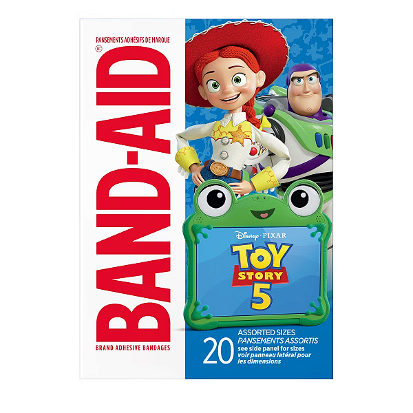 Curativos Band-Aid Brand Adhesive Bandages Toy Story 5 Disney and Pixar 20 unidades
