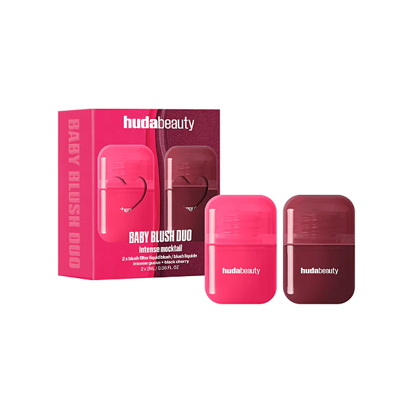 Mini Duo de Blush Líquido Huda Beauty Baby Blush Intense Mocktail Duo Kit | 2 x 2ml