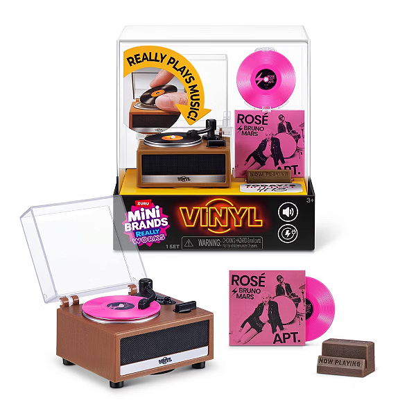 Mini Vitrola Mini Brands Really Works Vinyl Playset Series
